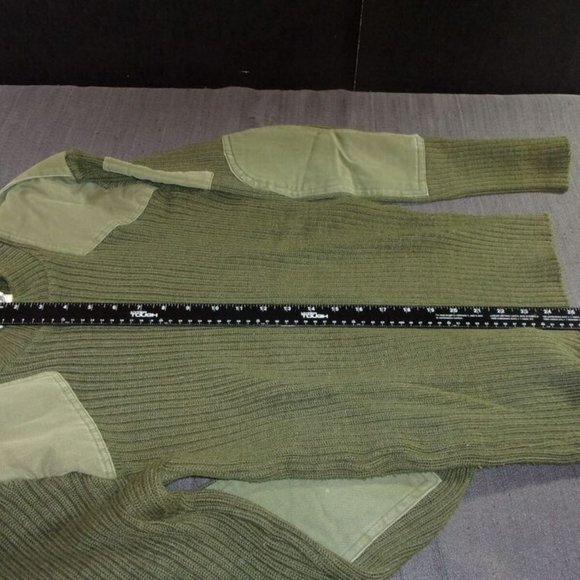 sz95-105 R USMC MARINE CORP WOOLY PULLY SWEATER 100% Wool OLIVE GREEN EC 1591 - Picture 7 of 11